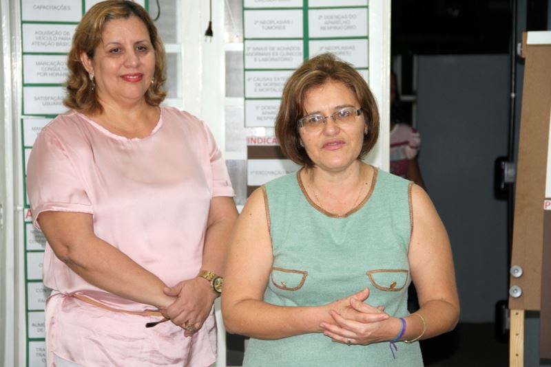 Foto: Marialba Carneiro, Secretária de Educação  e Carmem Silvia G. Paiva, Secretária de Saúde