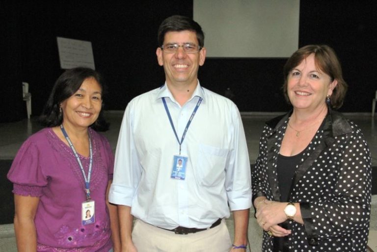 Neusa de Barros Vieira, Assessora de Desenvolvimento Econômico, Daniel Neves Capóssoli, consultor do SEBRAE e Ivete Giovanini Santana, Assessora de Cultura