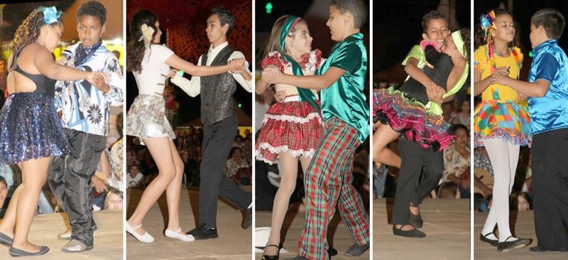 Foto: Participantes do Concurso de Dança de Forró Categoria: Casal - Infantil