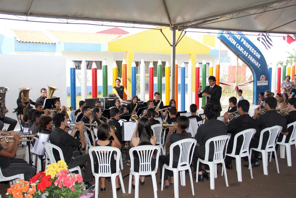 Foto: Orquestra de Sopros e Percussão da FACMOL participou do evento 