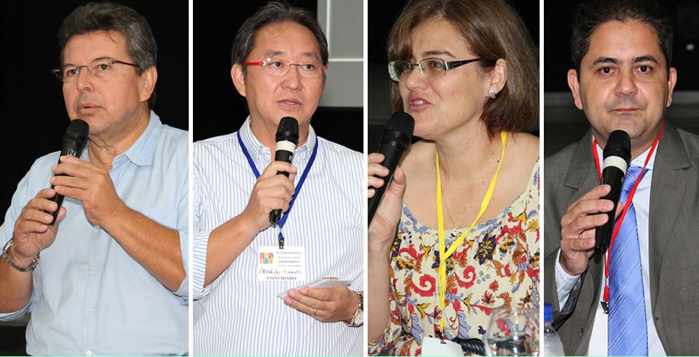 Foto: (Esquerda para direita) Deputado Carlão Pignatari, Prefeito Arnaldo Enomoto, Carmem Silvia G. Paiva e Devanir José Morbi