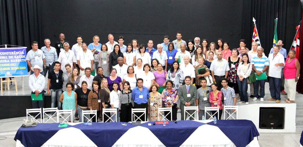 Conferência Municipal de Saúde realizada em 2013, com a participação dos conselheiros municipais