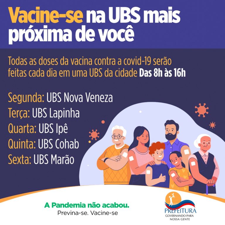 Pereira Barreto segue programação de vacina contra Covid-19 nas UBS’s da cidade