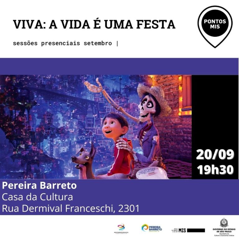 Departamento de Cultura de Pereira Barreto apresenta “Viva: A Vida é Uma Festa” nesta terça-feira (20) na Casa da Cultura