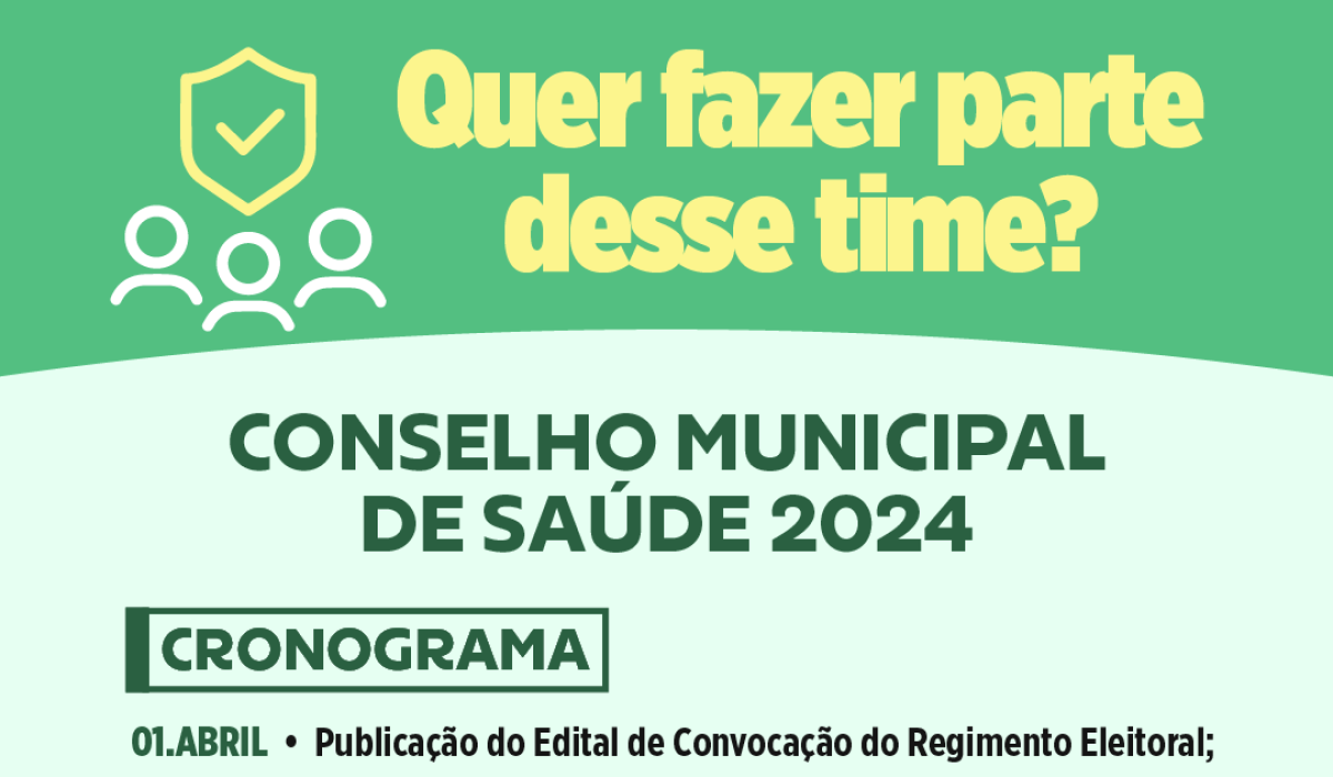 Inscrição para Conselho Municipal de Saúde em Pereira Barreto segue até o dia 3 de maio